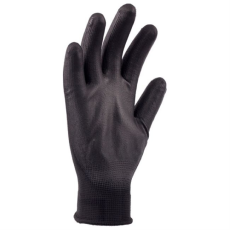  PU mártott szerelőkesztyű fekete 11-es  12pár/csomag