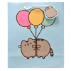 Puckator SRL Puckator ajándéktasak (33x26x12cm , L ) kék, Pusheen lufi