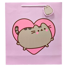 Puckator SRL Puckator ajándéktasak (40x35x12cm, XL) lila, Pusheen szívvel ajándéktasak
