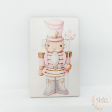  Púder színű diótörő - fa tábla dekorációs kellék