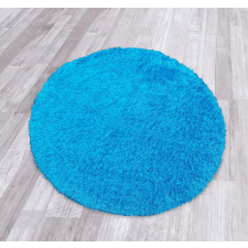 Puffy egyszínű kerek szőnyeg 120cm - kék lakástextília