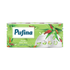 PUFINA Toalettpapír, 3 rétegű, kistekercses, 8 tekercs, "Aloe Vera" (KHH865) (KHH865) higiéniai papíráru