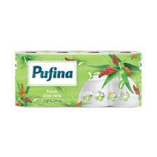 PUFINA Toalettpapír, 3 rétegű, kistekercses, 8 tekercs, PUFINA &quot;Aloe Vera&quot; higiéniai papíráru