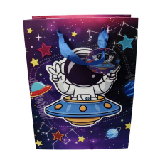Pufo Astronaut ajándéktáska, 17.5 x 24 cm, kék, 1. modell ajándéktasak