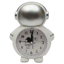 Pufo Astronaut asztali ébresztőóra gyerekeknek, 15 cm, ezüst ébresztőóra