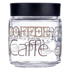 Pufo Black Kávé üvegedény tetővel, kávéhoz, fűszerekhez, 750 ml papírárú, csomagoló és tárolóeszköz