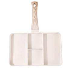 Pufo Breakfast grill serpenyő 4 rekesszel, 27 x 18 cm, fehér edény