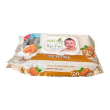  Pufy Fresh nedves törlőkendő 120db/csg (12csg/karton) almond milk tisztító- és takarítószer, higiénia