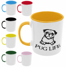 Pug Life - Színes Bögre bögrék, csészék