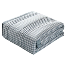 Puha légáteresztős nyári takaró 203x229cm - Szürke rács PW68406-8 lakástextília