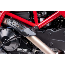 PUIG Frame sliders PUIG R12 6557N black with grey rubber bukócső, bukógomba