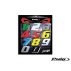 PUIG Puig 6-os szám, 115 mm, kék, 5 db Puig  Vázak, idomok, kiegészítők Matricák