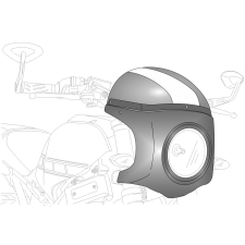 PUIG Spare supports PUIG SEMI-FAIRING 9978N fekete d 195mm bukósisak