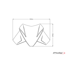 PUIG Windscreen PUIG SPORT 20401H smoke egyéb motorkerékpár alkatrész