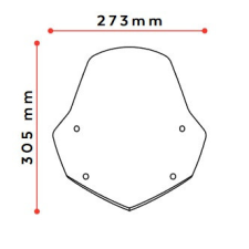 PUIG Windshield PUIG NEW. GEN SPORT 3767N fekete bukósisak