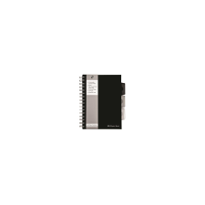 Pukka pad Black project book 125 lapos A5 vonalas spirálfüzet - Fekete (SBPROBA5) füzet