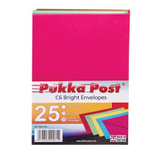 Pukka pad Boríték, C6, szilikonos, PUKKA PAD "Bright", vegyes színek boríték