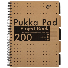 Pukka pad Project Book A4 200 oldalas vonalas spirálfüzet Kraft Recycle füzet