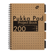  Pukka Pad Project Book Kraft A4 200 oldalas vonalas újrahasznosított spirálfüzet füzet