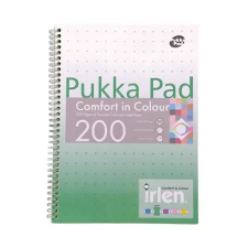 Pukka pad Spirálfüzet, A4, vonalas, 100 lap, PUKKA PAD "Irlen Jotta Green" füzet