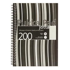 Pukka pad Stripe Jotta 100 lapos A5 vonalas spirálfüzet - Fekete (JP021A5BLACK-LINED) füzet