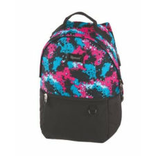 Pulse Hátizsák, notebook tartóval, PULSE "Cloud", fekete-színes foltok számítógéptáska