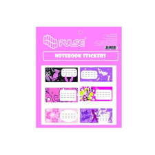 Pulse : Pink design füzetcímke - 30 db-os füzetcímke