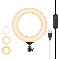 PULUZ 16cm 3200-6500K LED Körfény körlámpa Ringlight stúdió lámpa