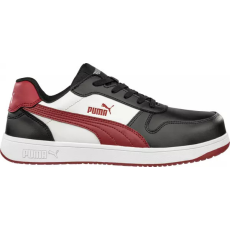 Puma 640200 PUMA Védőcipő (45) - Frontcourt BLK/WHT/RED LOW S3L ESD FO HRO SR