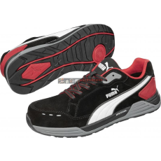 Puma 644630 PUMA Védőcipő (43) - AirTwist Blk Red Low S3 ESD HRO SRC