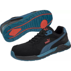Puma 644660 PUMA Védőcipő (45) - Frontside BLK/BLU Low S1P ESD HRO SRC