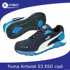Puma Airtwist Blue low S3S ESD FO HRO SR munkavédelmi cipő munkavédelmi cipő