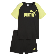 Puma Ess No.1 Logo Poly Tee And Shorts Set B 68629901 Kids Training Suit Black 152