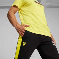 Puma Ferrari Race Iconic T7 férfi melegítőnadrág, fekete-sárga, S24 férfi edzőruha