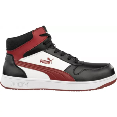 Puma Frontcourt BLK/WHT/RED Mid S3L ESD FO HRO SR munkavédelmi bakancs