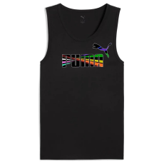Puma LOVE UNITED Tank férfi ujjatlan póló, fekete-színes logó, S25