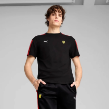 Puma Scuderia Ferrari Race MT7 férfi póló, fekete-piros-fehér-sárga, S25 férfi póló