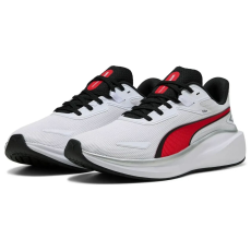 Puma Skyrocket Lite uniszex futócipő, fehér-fekete-piros, S25