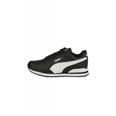 Puma , ST Runner v3 bőr és műbőr sneaker, Fehér, Koptatott fekete, 38 EU