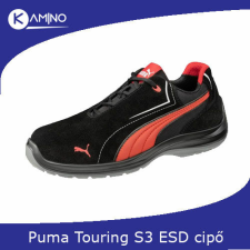Puma Touring fekete suede S3 ESD munkavédelmi cipő munkavédelmi cipő