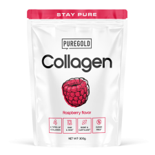 PureGold Marha kollagén italpor - Raspberry 300g vitamin és táplálékkiegészítő
