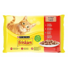 Purina állateledel alutasakos purina friskies macskáknak csirke-marha-bárány-kacsa 4x85 g macskaeledel