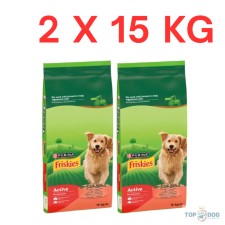 Purina FRISKIES Active Marhával száraz kutyaeledel 2x15kg kutyaeledel