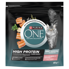  Purina ONE High Protein száraz macskatáp magas fehérjetartalommal - lazac 650 g macskaeledel