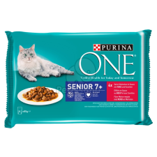  Purina ONE Senior 7+ nedves macskaeledel 4 x 85 g macskaeledel