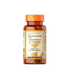 Puritan s Pride C-vitamin 1000 mg Elnyújtott Felszívódású kapszula Csipkebogyóval (60 Kapszula) vitamin és táplálékkiegészítő