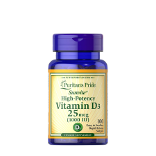 Puritan s Pride D3-vitamin 1000 NE (25 mcg) (100 Lágykapszula) vitamin és táplálékkiegészítő