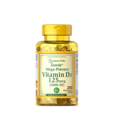 Puritan s Pride D3-vitamin 5000 NE (250 Lágykapszula) vitamin és táplálékkiegészítő