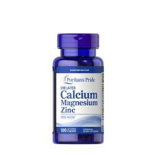 Puritan s Pride Kelátolt Kalcium Magnézium Cink - Chelated Calcium Magnesium Zinc (100 Kapszula) vitamin és táplálékkiegészítő