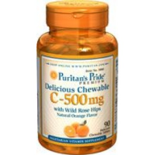 Puritans Pride Rágható C-500 mg 90db vitamin és táplálékkiegészítő